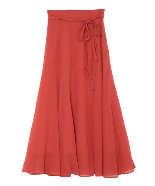 コットンシフォンフレアスカート