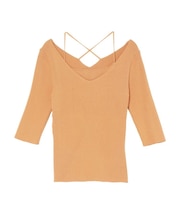 バッククロスレイヤードニットプルオーバー