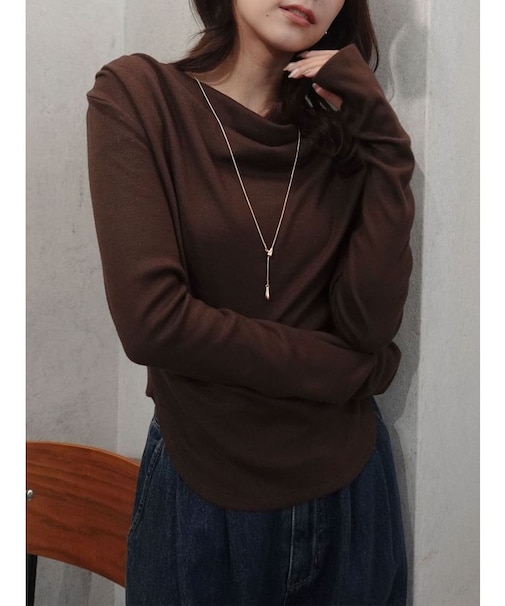 オフショルドレープ2WAYトップス