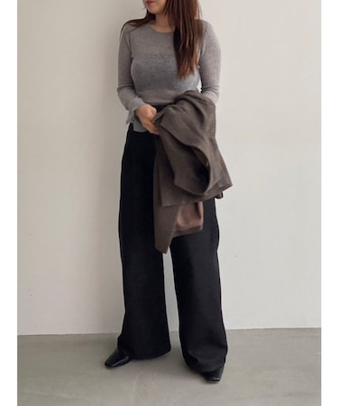 2WAYシアーアルパカニットプルオーバー