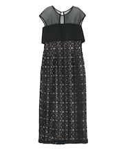 LADYレザーライクレースIラインドレス