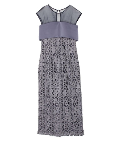 LADYレザーライクレースIラインドレス