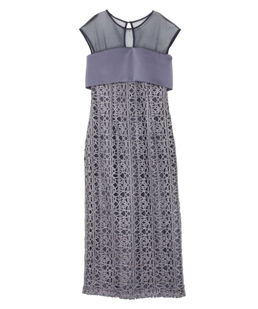 LADYレザーライクレースIラインドレス