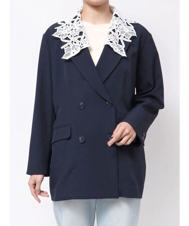 レースデタッチドカラージャケット