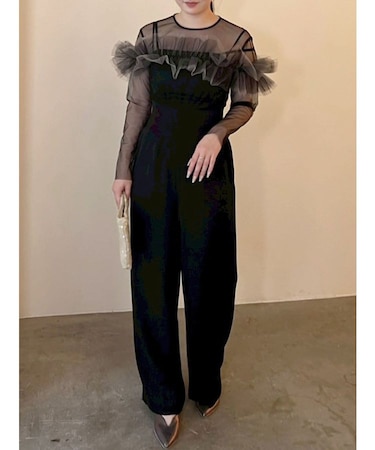 LADYフリルオフショルコンビネゾン