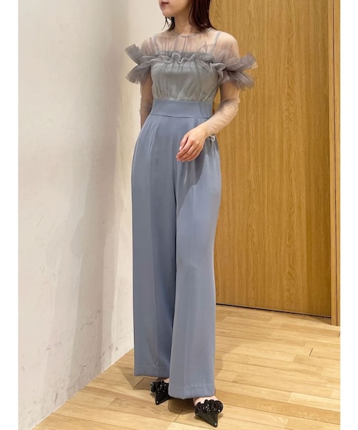 LADYフリルオフショルコンビネゾン
