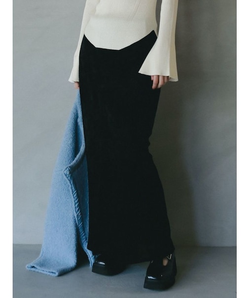 シアーベロアナロースカート