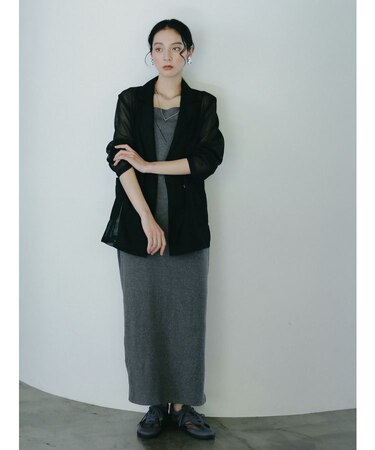 レイヤードデザインカットワンピース