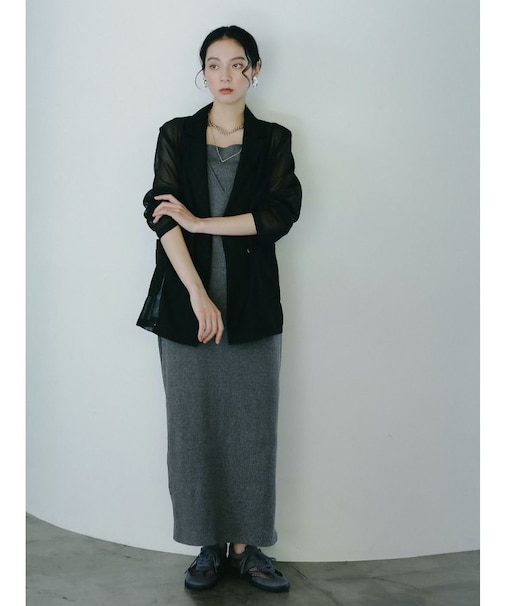 レイヤードデザインカットワンピース