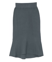 アシンメトリーヘムニットスカート