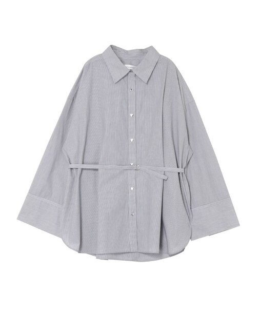 ワイドスリーブハートボタンシャツ