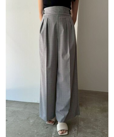 チェックグルカワイドパンツ