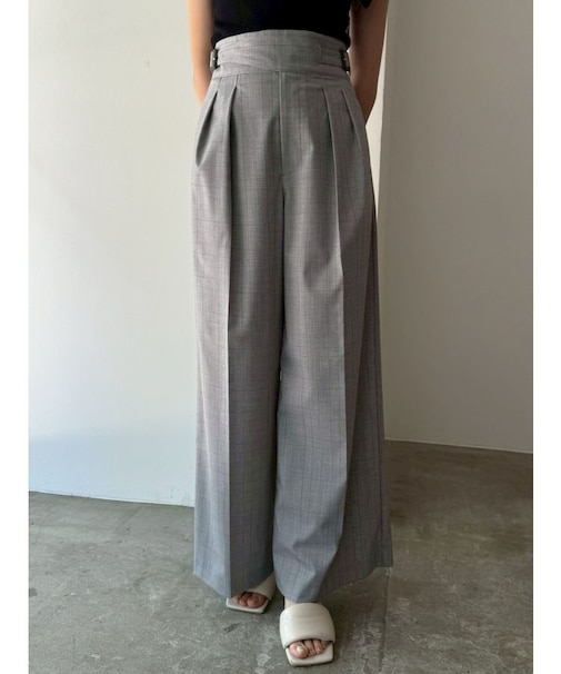 チェックグルカワイドパンツ