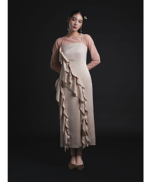 【完売品】LADYアシンメトリーフリルドレス LADYアシンメトリーフリルドレス（ドレス）｜LAGUNAMOON（ラグナ