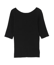 シルクブレンドハーフスリーブニットプルオーバー