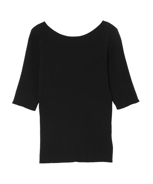 シルクブレンドハーフスリーブニットプルオーバー