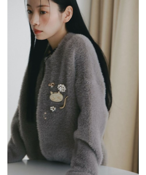 REVIVAL】ミニシャギーセッケツニットカーデ｜ラグナムーンの通販