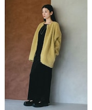 【REVIVAL】【WEB限定カラーあり】ミニシャギーセッケツニットカーデ