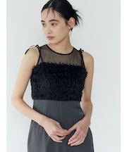 LADYデコレーションレイヤードパンツドレス