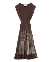 シアーパターンニットワンピース