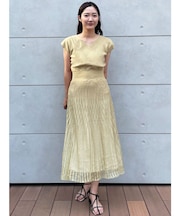 シアーパターンニットワンピース