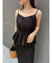 カットジャガードキャミソール