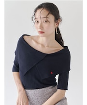 【POLO BCSコラボ】アシメカラーネックリブニットプルオーバー