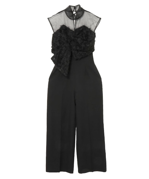 LADYカットジャガードベアパンツドレス