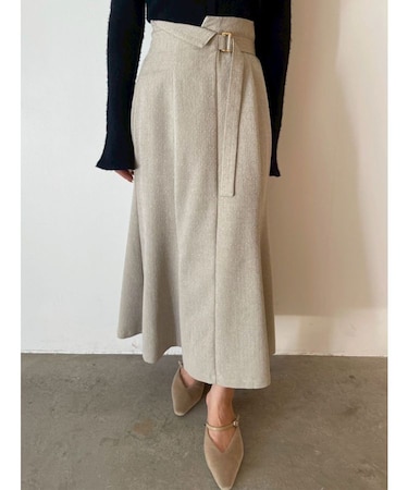 ネップツイードラペルマーメイドスカート
