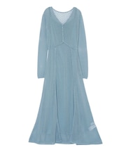 オープンワークパターンニットワンピース