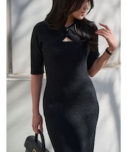 【追加生産】クロップドカーデセットニットワンピース