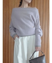 フォックスブレンドオフショルニットプルオーバー