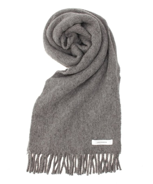 ウール混ブークレーヤーンストール