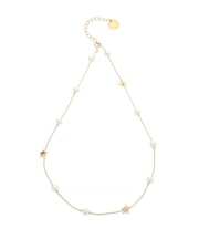 LADYフェイクパールスターミックスネックレス