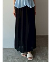 チュールメッシュナローフレアスカート