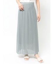 チュールメッシュナローフレアスカート