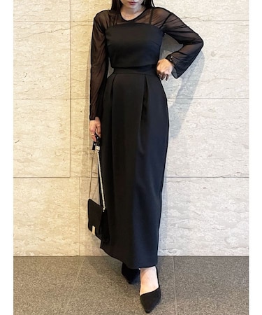LADYシアーレイヤードセットアップドレス