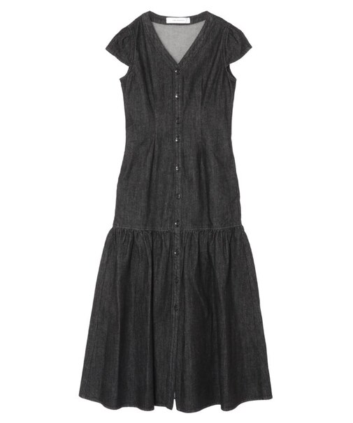 フロントボタンロングワンピース