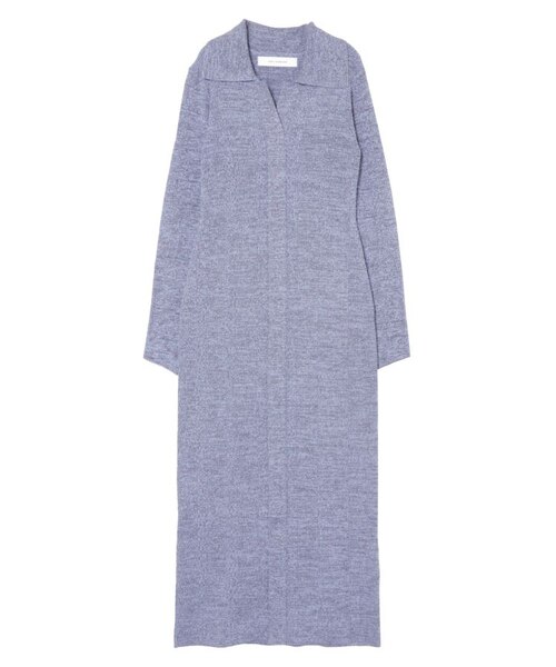 ラグナムーン♡グレー 襟付きニットロングワンピース Mサイズ ラグナ