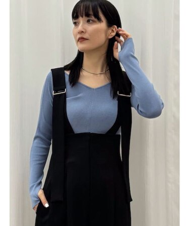 バレリーナアシメヘムニットプルオーバー