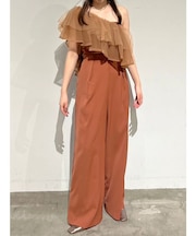 LADYチュールカラーベアパンツドレス
