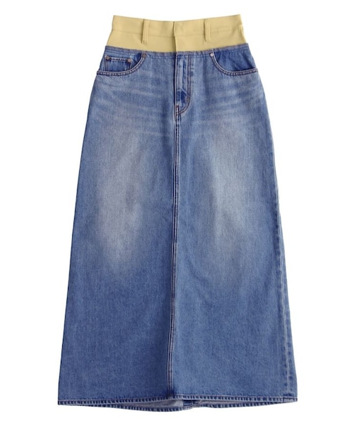 ドッキングデニムスカート