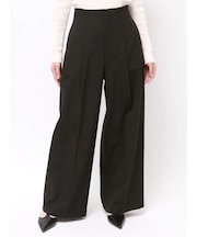 ウォッシャブルタックワイドパンツ