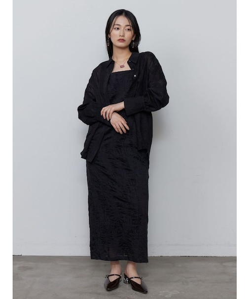 シアーエンブロイダリーワンピース