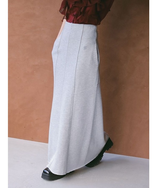 ラメスウェットナロースカート