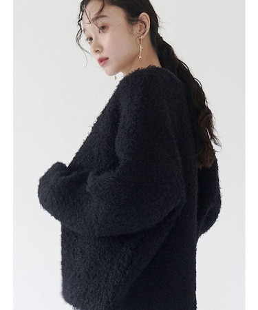 【WEB限定】ループヤーンセッケツニットブルゾン