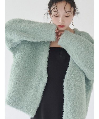【WEB限定】ループヤーンセッケツニットブルゾン