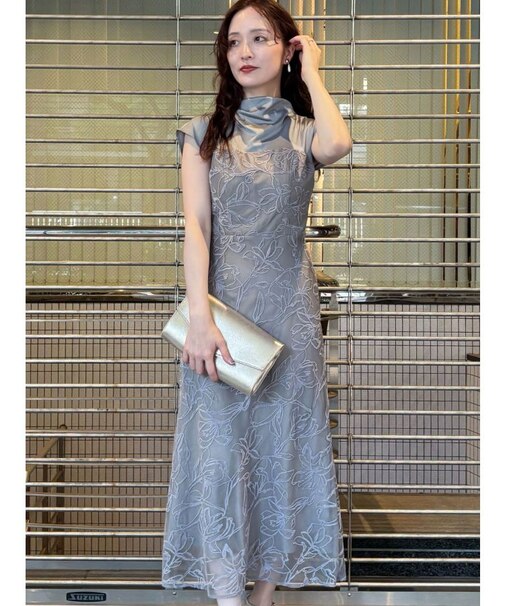 LADYモール刺繍ドッキングワンピース