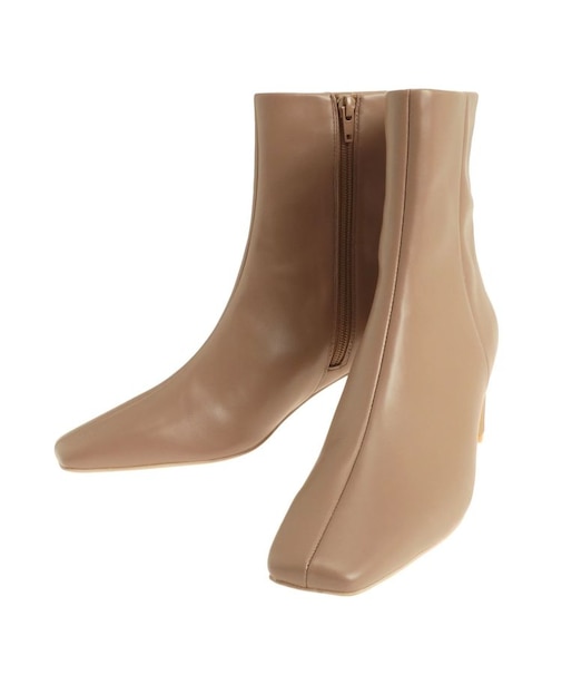 スクエアトゥショートブーツ