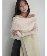 シアーオフショルニットプルオーバー